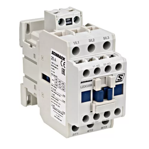 SCHRACK Mágneskapcsoló 3p, CUBICO Classic, 11kW, 25A, 1z+1ny, 230VAC - LZDC25B3