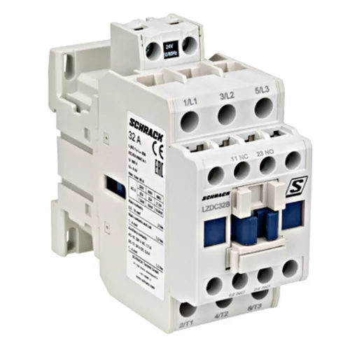 SCHRACK Mágneskapcsoló 3p, CUBICO Classic, 15kW, 32A, 1z+1ny, 24VAC - LZDC32B0
