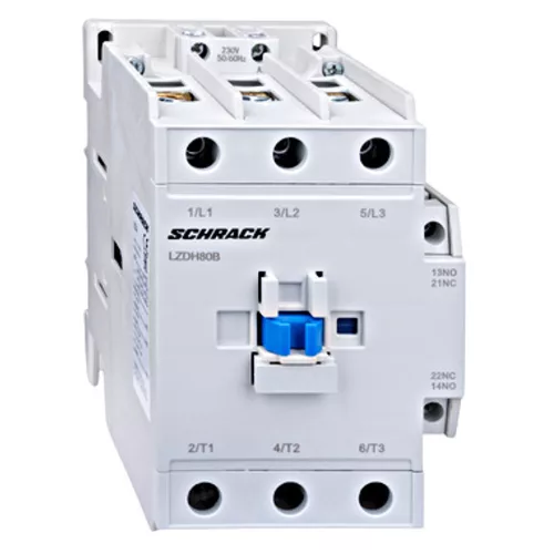 SCHRACK Mágneskapcsoló 3p, CUBICO High, 37kW, 80A, 1z+1ny, 230VAC - LZDH80B3