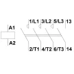 SCHRACK Mágneskapcsoló 3p, CUBICO Mini, 4kW, 9A, 1z, 24VDC - LZDM0915