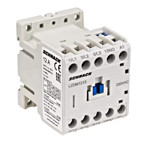 SCHRACK Mágneskapcsoló 3p, CUBICO Mini, 5,5kW, 12A, 1z, 230VAC - LZDM1213