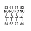 SCHRACK LZZCH022 Segédérintkező, mellső, CUBICO Classic, 2z+2ny