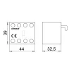 SCHRACK LZZCH022 Segédérintkező, mellső, CUBICO Classic, 2z+2ny