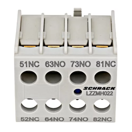 SCHRACK LZZMH022 Segédérintkező, mellső, CUBICO Mini, 2z+2ny