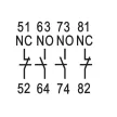 SCHRACK LZZMH022 Segédérintkező, mellső, CUBICO Mini, 2z+2ny