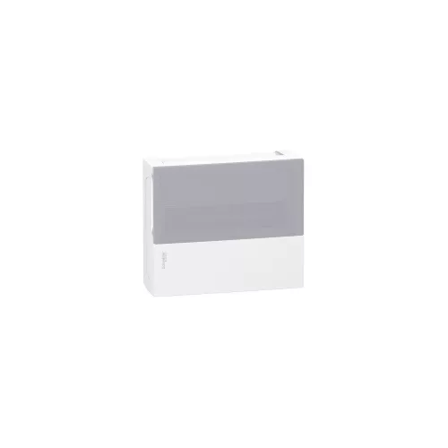 SCHNEIDER MIP12112T Kiselosztó falon kívüli átlátszó ajtó 12 modul 1 sor IP40 fehér