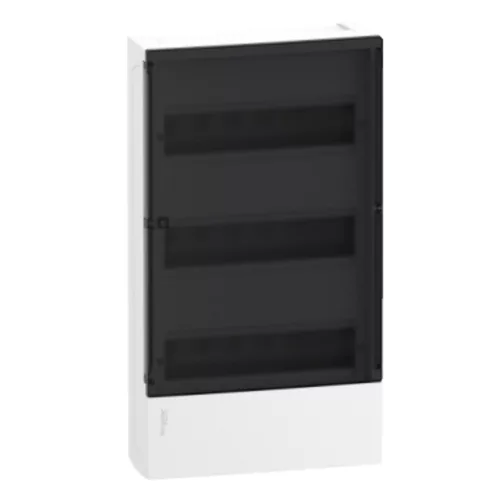 SCHNEIDER MIP12312 S Mini Pragma kiselosztó falon kív. átlátszó ajtó 3 mod 3 sor IP40 fehér PE/