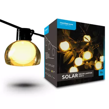   MODEE LIGHTING DS013 LED Szolár Napelemes Dekor Lampion 8db 4,4m 