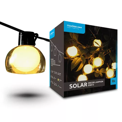 MODEE LIGHTING DS013 LED Szolár Napelemes Dekor Lampion 8db 4,4m 