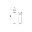HUNILUX MLX YL 3235RH-80 MG LED 8x1W 3000K kültéri oszlop