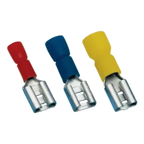 TRACON PCSH6 Szigetelt csúszó saru 6,3x0,8 piros 50db/csomag