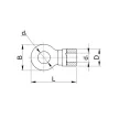 TRACON PSZ3 Szigetelt szemes saru 1,5mm2 M3 piros 50db/csomag