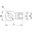TRACON PSZ5 Szigetelt szemes saru 1,5mm2 M5 piros 50db/csomag