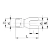 TRACON PV3 Szigetelt villás saru 1,5mm2 M3 piros 50db/csomag