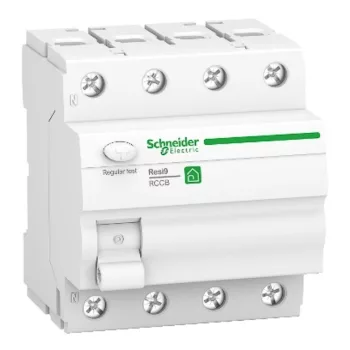   SCHNEIDER R9R02425 Fi-relé R9 4P, 25A, 30mA A típus életvédelmi relé Resi