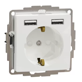 SCHNEIDER SDD111052 Földelt dugalj+USB aljzat ÚjSedna 162