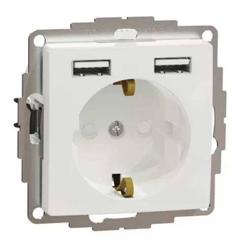SCHNEIDER SDD111052 Földelt dugalj+USB aljzat ÚjSedna 162
