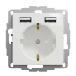 SCHNEIDER SDD111052 Földelt dugalj+USB aljzat ÚjSedna 162