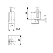 SCHRACK SI010680 Vezetékcsatlakozó kapocs 5mm vastag sínre, 440A, 16-120mm2 kengyel