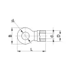TRACON SSZ10 Szigetelt szemes saru 6mm2 M10 sárga 50db/csomag