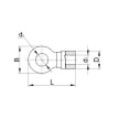 TRACON SSZ8 Szigetelt szemes saru 6mm2 M8 50db/csomag