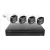Techson Home Base szett, IP, 8 csatornás rögzítő 4 db THI-HS1-C204 kamerával, THK-IH8C4