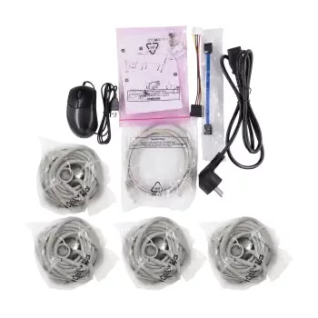   Techson Home Base szett, IP, 8 csatornás rögzítő 4 db THI-HS1-E204 kamerával, THK-IH8E4