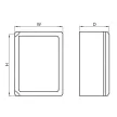 TRACON TME282113 Műanyag elosztószekrény 280x210x130mm IP65