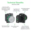 SCHNEIDER XB5AVM1 LED jelzőlámpa fehér 230V