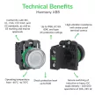 SCHNEIDER ZB5AS844 Vészgombfej reteszoldás forgatással 40mm piros